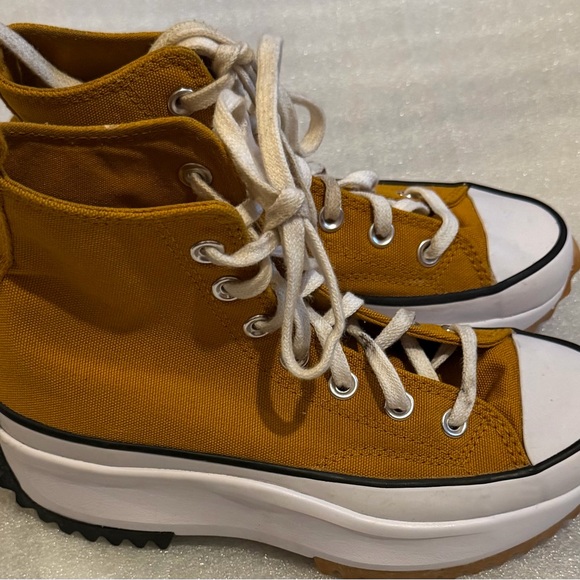 CONVERSE Mustard High-Top Canvas Sneakers - White Soles - Picture 5 of 7